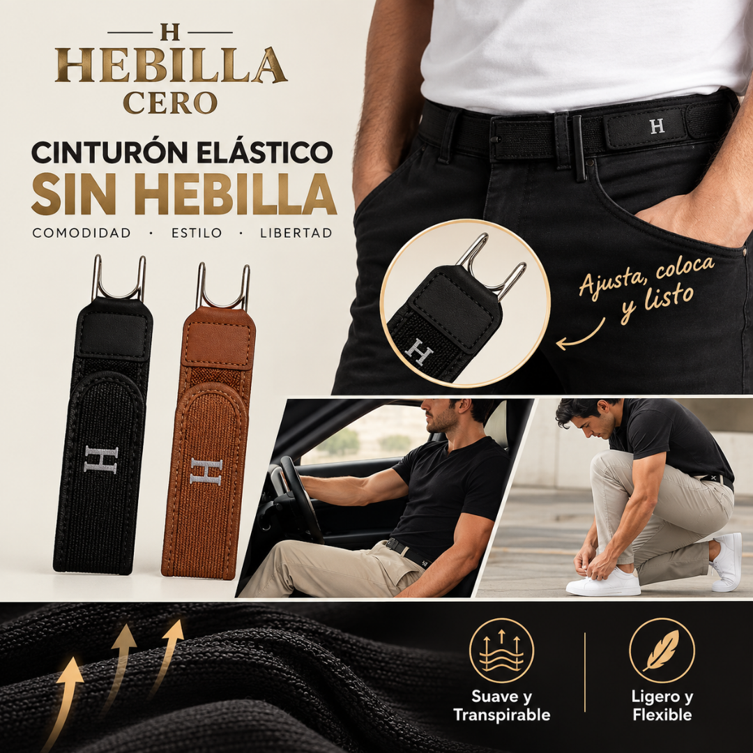 Cinturón con ajuste comodo sin hebilla